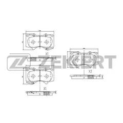 Колодки тормозные Передние на TOYOTA LANDCRUISER TOYOTA LANDCRUISER 120 / TOYOTA LANDCRUISER 150 / Колодки передние на MITSUBISHI PAJERO с 2006