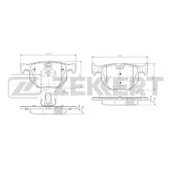 Колодки тормозные BMW X5 (E70) 07-, X5 (F15) 13-, X6 (E71, E72) задние дисковые Zekkert