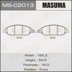 Колодки тормозные Nissan Pathfinder (R52) 14-, Murano (Z52) 16- передние MASUMA
