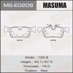 Колодки тормозные BMW 1 (F40) 19-, X1 (F48) 14-, X2 (F39) 17- задние Masuma