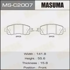 Колодки тормозные Nissan Teana (L33R) 13- передние MASUMA
