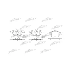 Колодки тормозные передние дисковые для автомобилей Audi Ауди A4 A6 PATRON PBP1717