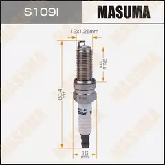 Свеча зажигания иридиeвая LKR7BGP-S Masuma, S109I