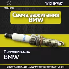 12120037582 Свеча зажигания BMW X5 E70/5 F10/ X6 E71 (N55 B30 A)*CH