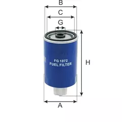 Фильтр топливный hcv GoodWill FG 1072