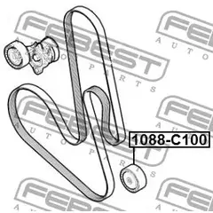 Ролик обводной приводного ремня (комплект) Febest 1088-C100 - Febest арт. 1088-C100