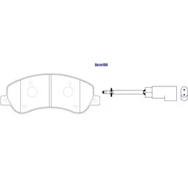 Колодки тормозные FORD TRANSIT 330/350 06-/VW AMAROK 10- передние с датчиком