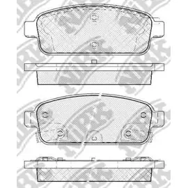 PN0392 (19372198/13411380) Тормозные колодки задние (4 шт) Aveo T300/Cruse/Tracker/Mokka/Astra NiBK