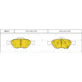 Колодки тормозные дисковые передние Серия:HI-Q TOYOTA YARIS (P9), TOYOTA YARIS / VIOS седан (P9), TO