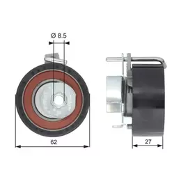 (7784-21144) Ролик приводного ремня Ford C-Max,Fiesta V,VI,Focus C-Max,II,Fusion,MondeoIV,Mazda 2,Volvo C30,S40II,V50 1.25,1.4,1.6 16V,Ti 11.01-