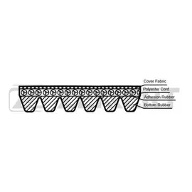 Ремень поликлиновый "Zekkert" Land Rover Range Rover Sport 05- Discovery III 04- Chevrolet Tahoe (B2W) 99- - Zekkert арт. kr6pk2345