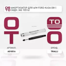 Амортизатор подвески газовый задний Ford Kuga (08-) (AG 10516)