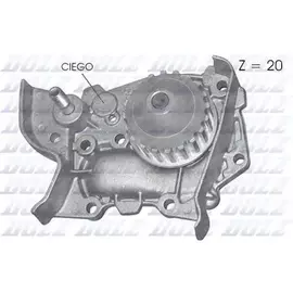 Насос водяной RENAULT Clio/Nouvelle 1.4i 90-96, Clio 1.4i 98-, Kangoo 1.2i/1.4i 98-, Megane/Megane Classic/Megane Scenic 1.4i 95-, Express 1.4 Combi 96-98