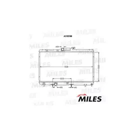 Радиатор (паяный) TOYOTA COROLLA 1.3-1.8 93-02 (NISSENS 648681) ACRB199