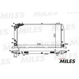Радиатор MILES ACRM012 AUDI A80 1.6-2.0 86-94 - MILES арт. ACRM012