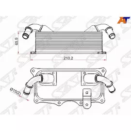Радиатор масляный PORSCHE CAYENNE 10- PANAMERA 09- - SAT арт. ST94810728122