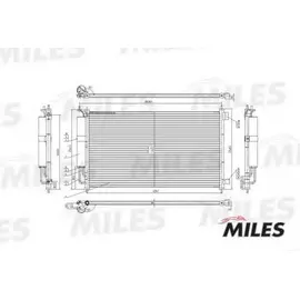 Радиатор кондиционера miles accb011 nissan note 1.0-1.6 02- Miles ACCB011 - MILES арт. ACCB011