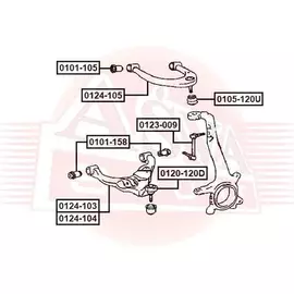 Рычаг передний нижний правый TOYOTA LAND CRUISER 120