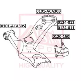 Сайлентблок ASVA 0101-ACA30S TOYOTA Corolla 2007> Сайлентблок передний переднего рычага