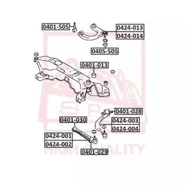 Рычаг верхний правый MITSUBISHI Galant E5 E7 EA EC
