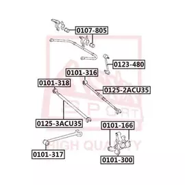 Сайлентблок задней цапфы TOYOTA KLUGER L/V ACU25/MCU25 4WD 2000-2007