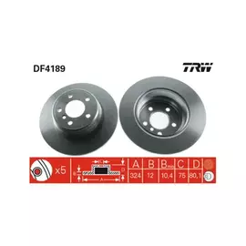 Диск торм. BMW X5 (E53) 00- задн.(d=324mm)