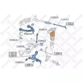 Тяга рул. нак.л. vwaudiporche 99-06 перед лев Stellox 55-00340-SX - Stellox арт. 55-00340-SX