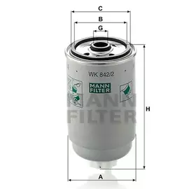 Топливный фильтр MANN-FILTER WK842/2