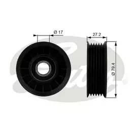 Ролик обводной приводного ремня Gates T38009 - Gates арт. T38009