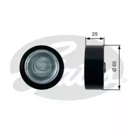 Ролик приводного ремня Lada Largus; Renault Logan 04-, Duster 10- 1.4-1.6 (+ГУР, +A C) Gates