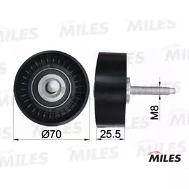 MILES Ролик ремня приводного FORD MONDEO 00- обводной - MILES арт. AG03026