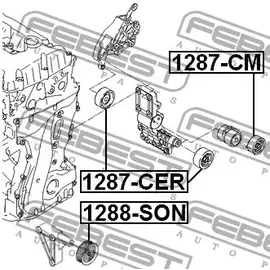 Ролик натяжной приводного ремня (комплект) Febest 1287-CER - Febest арт. 1287-CER