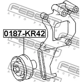 Ролик натяжной ремня кондиционера (комплект) Febest 0187-KR42 - Febest арт. 0187-KR42