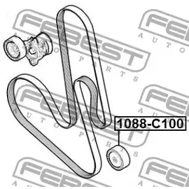 Ролик обводной приводного ремня (комплект) Febest 1088-C100 - Febest арт. 1088-C100