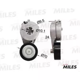 Натяжитель ремня приводного audi a4 a5 vw amarok 1.8 2.0 07- Miles AG00047 - Miles арт. AG00047