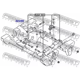 Сайлентблок опоры дифференциала Nissan Atlas/Atlas/Condor F22 1982.02-1992.06 FEBEST NAB-363