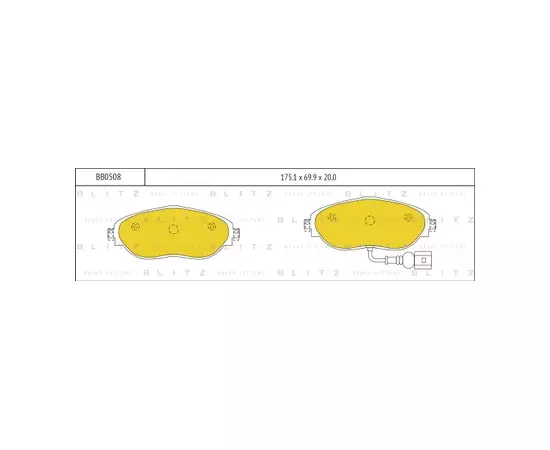 Колодки тормозные VAG Octavia 12-17, Golf VII 12-, Passat (B7, B8) 10-, A3 12- BLITZ