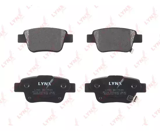 Колодки тормозные дисковые задние для TOYOTA AVENSIS (_T25_) 03-08 / Lynxauto BD7539