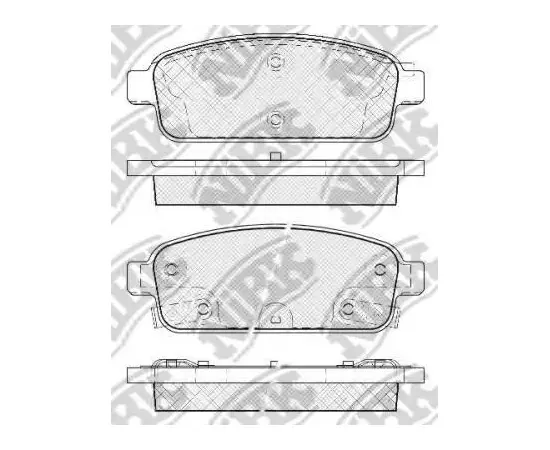 PN0392 (19372198/13411380) Тормозные колодки задние (4 шт) Aveo T300/Cruse/Tracker/Mokka/Astra NiBK