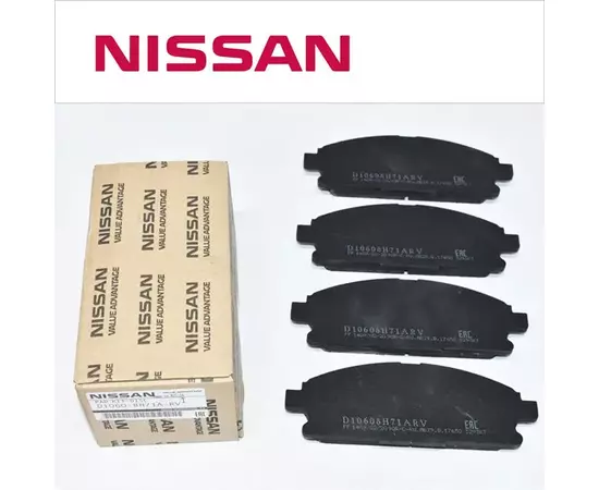 Колодки тормозные Nissa X-trail (T30) C24 E25 E50 E51 R50 U30; D1060-8H71A, Nissan D10608H71ARV передние оригинал