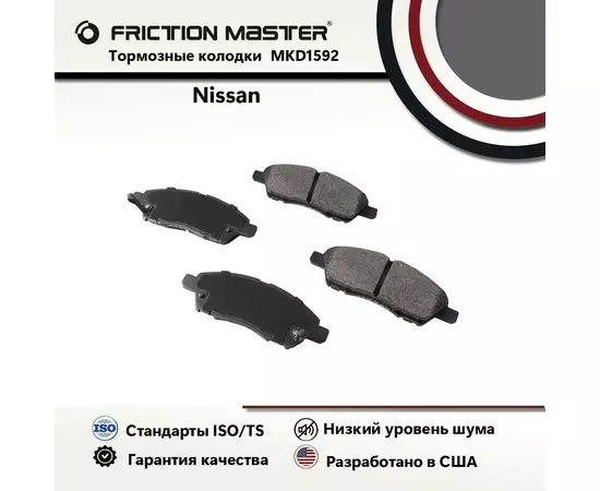 Тормозные колодки FRICTION MASTER MKD1592 для автомобиль Ниссан Тиида (C11X) 09.07