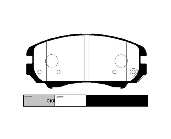 Колодки тормозные дисковые передние HYUNDAI: ELANTRA 06-09, SONATA 04-09,TUCSON 04-09, TIBURON 04-08  KIA: MAGENTIS 01-09, SPORTAGE 04-09