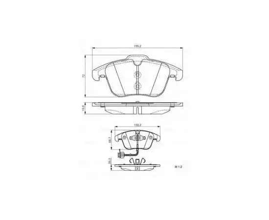 Колодки тормозные AUDI A4/A4 ALLROAD/A5 1.8-3.2 07- передние с датч.