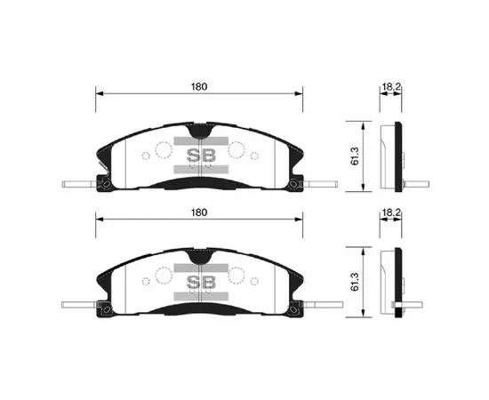 Колодки тормозные Sangsin Brake SP1620 Передние