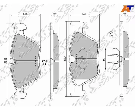 Колодки тормозные перед BMW X3 E83/3 E46