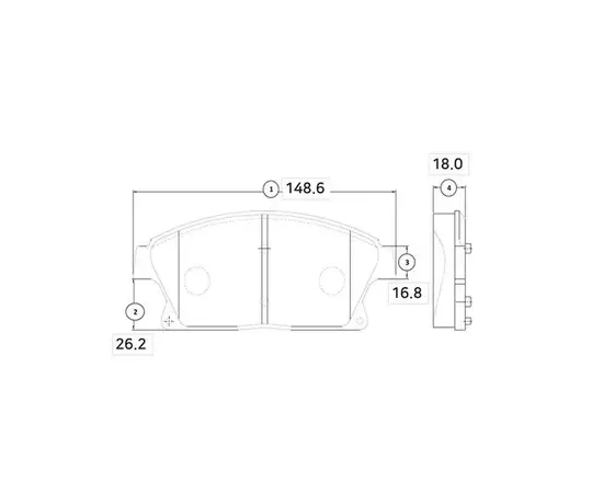 Колодки тормозные дисковые передние DAEWOO: LACETTI PREMIUM 16 inch  CHEVROLET: CRUZE 16 inch