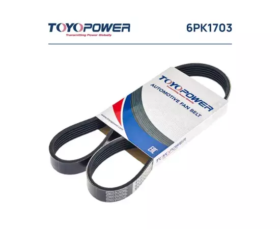 6PK1703 Toyopower Ремень 1703 (6РК) ручейковый генератора КАМАЗ-6520 Евро 2,3,4 ( аналог 740.20-1307