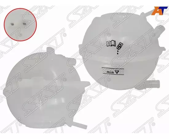 Бачок расширительный для Ауди А3 8L 1996-2003, Audi A3 8L бачок расширительный SAT ST-182-0024