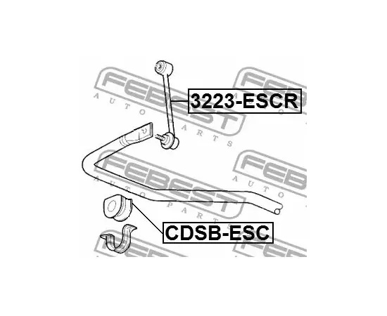 Втулка стабилизатора Febest CDSB-ESC