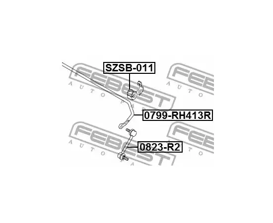 Втулка стабилизатора зад прав лев Febest SZSB-011